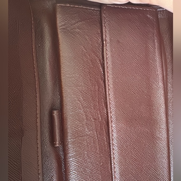Lovely Louis Vuitton Burgundy Mini Lin Long Trifold Wallet - Picture 10 of 16